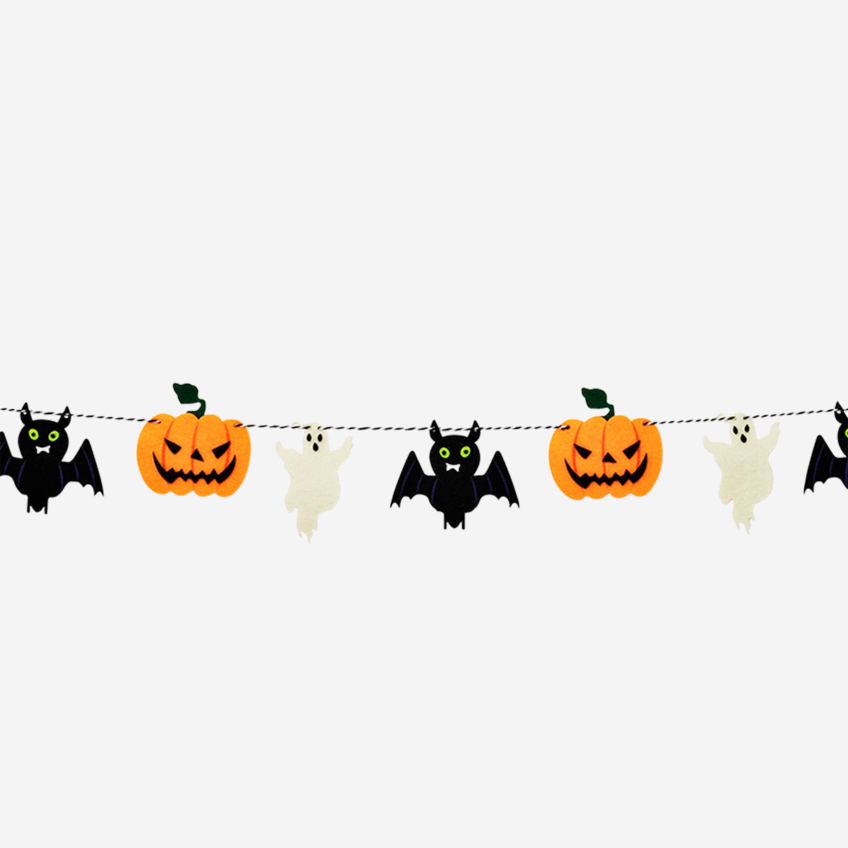 GARLAND PUMPKIN, BAT, GHOST FELT 3M