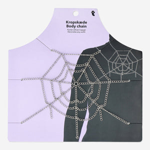 BODY CHAIN SPIDER WEB W CLASPS