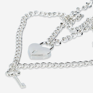 NECKLACE CHAIN WITH SMALL LOCK AND KEY