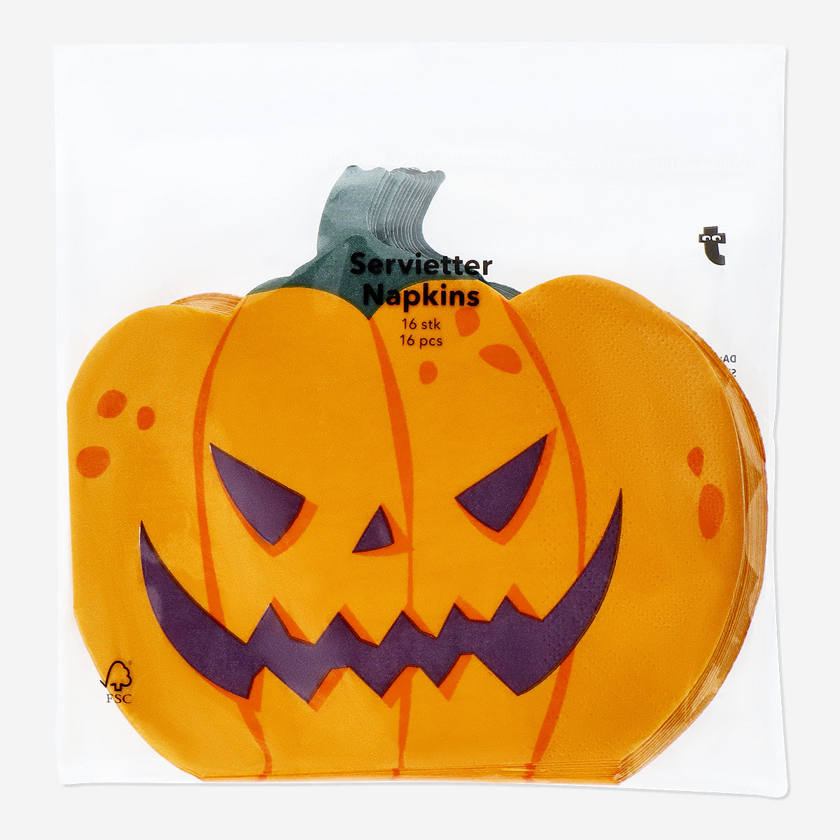 NAPKIN SHAPED PUMPKIN 16 PCS