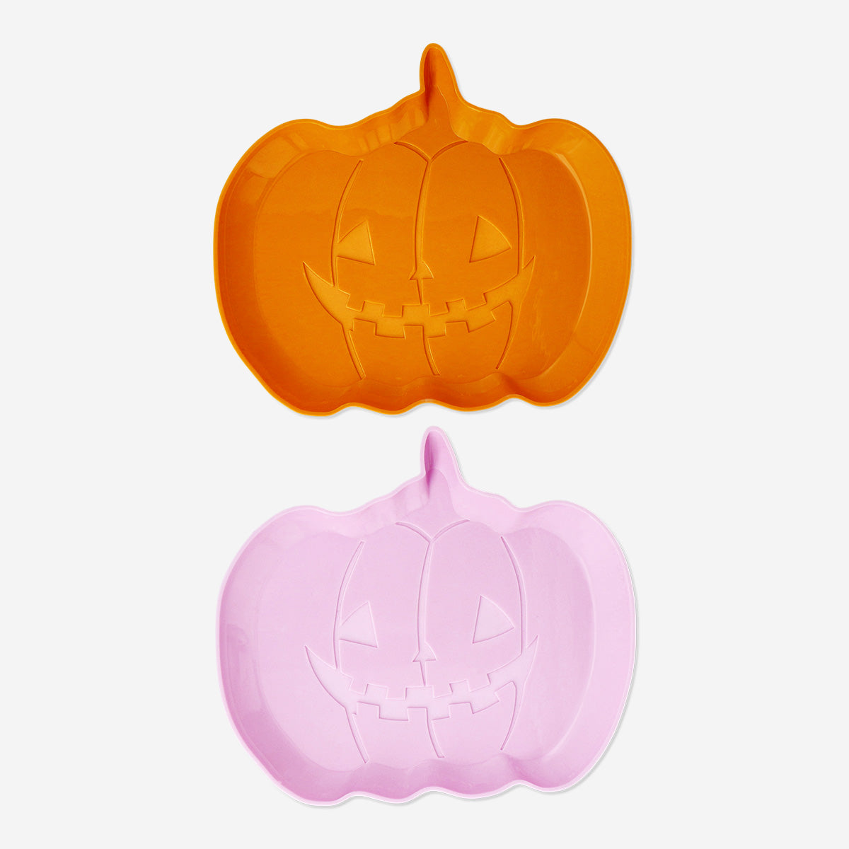 SERVING PLATE REUSABLE PUMPKIN SHAPE 2 PCS