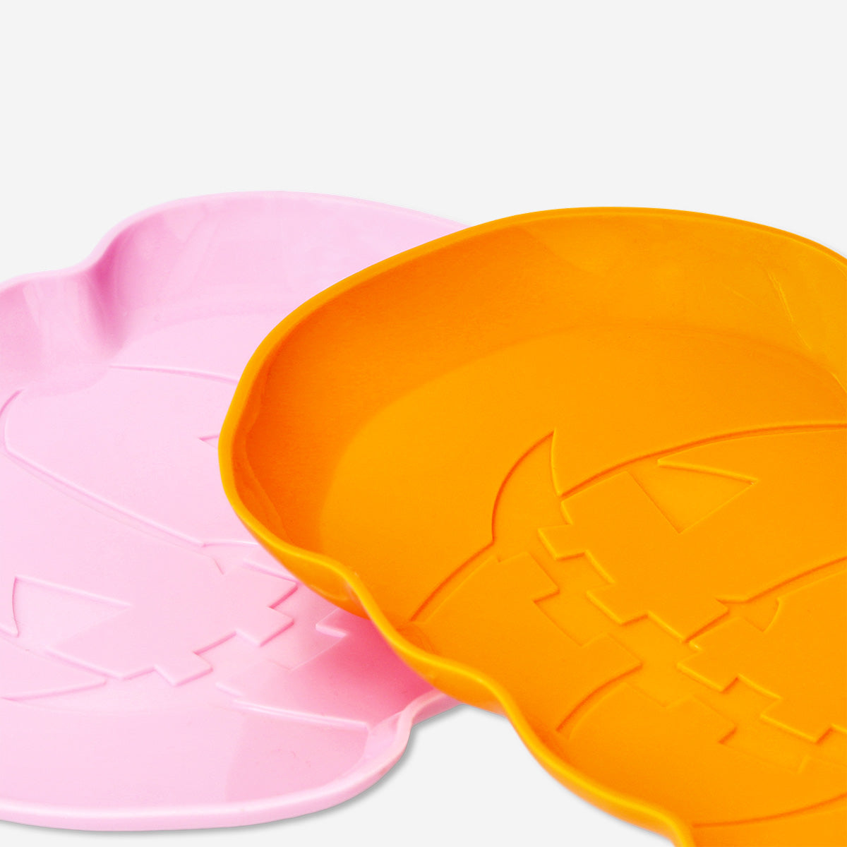 SERVING PLATE REUSABLE PUMPKIN SHAPE 2 PCS