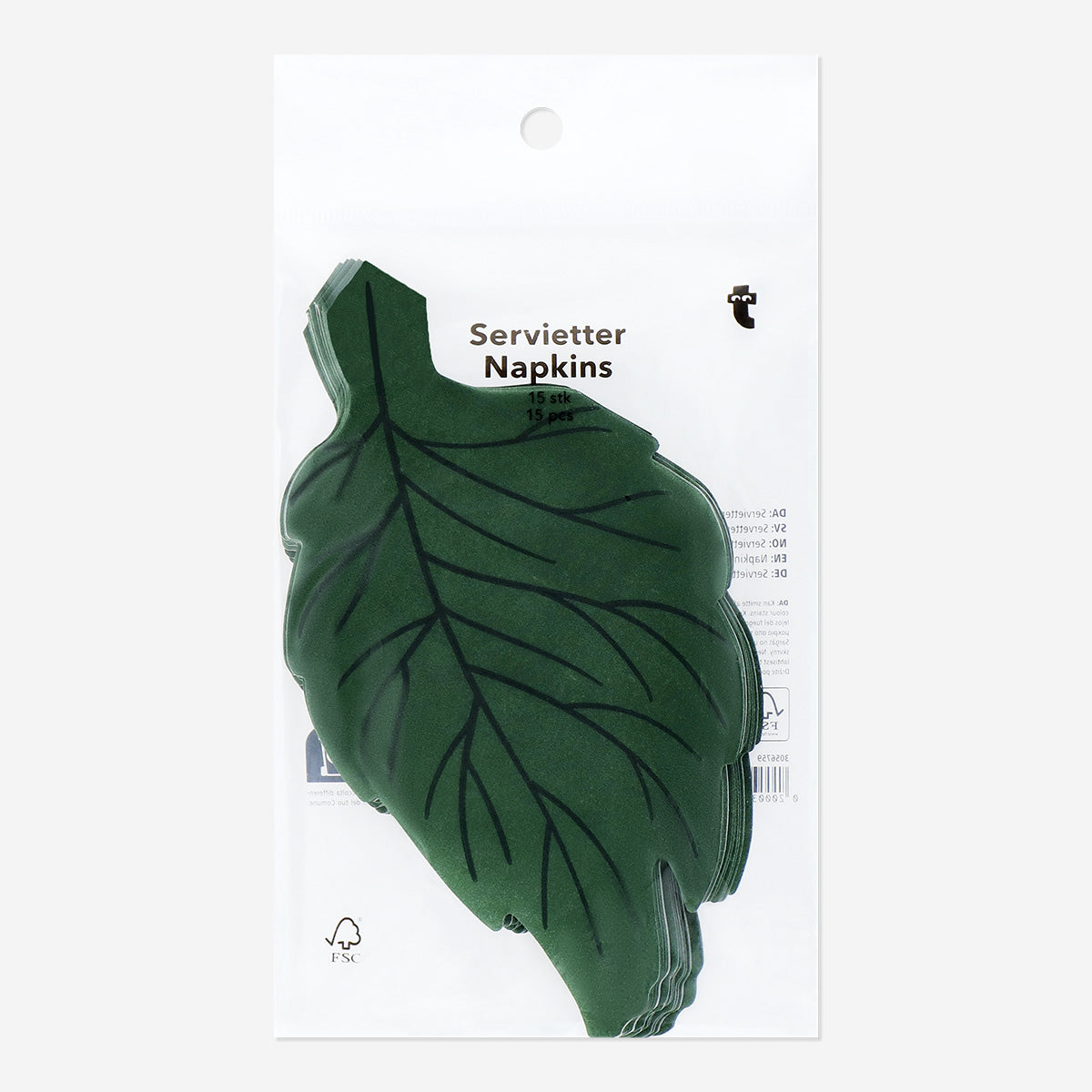 NAPKINS LEAF SHAPED 15 PCS