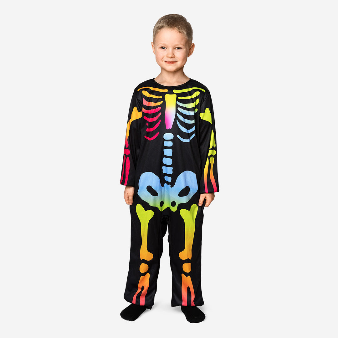 DRESS UP SKELETON KIDS 4-8 YEARS