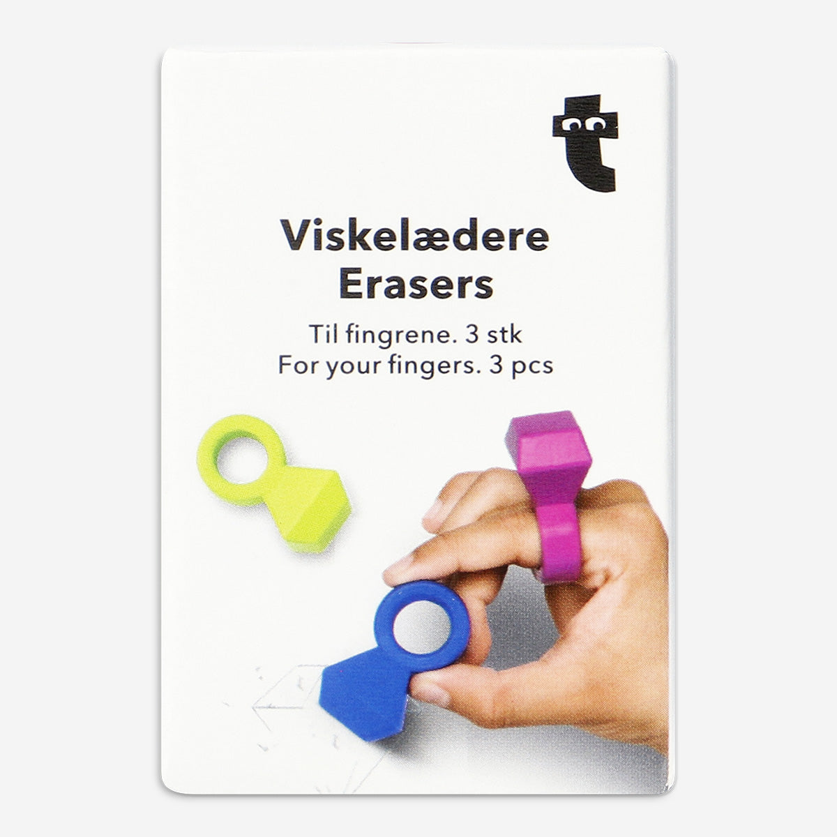 ERASER 3 PCS. FINGERRINGS