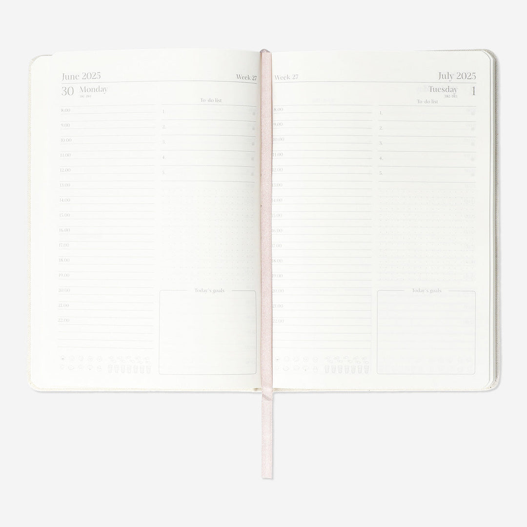 CALENDAR 2025 A5 DAY LINEN EN