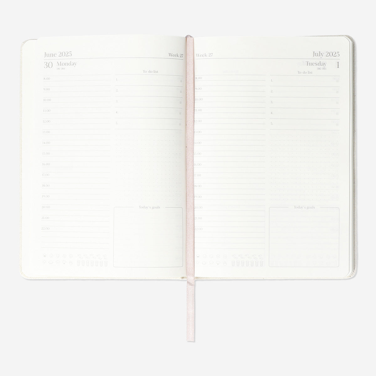 CALENDAR 2025 A5 DAY LINEN EN