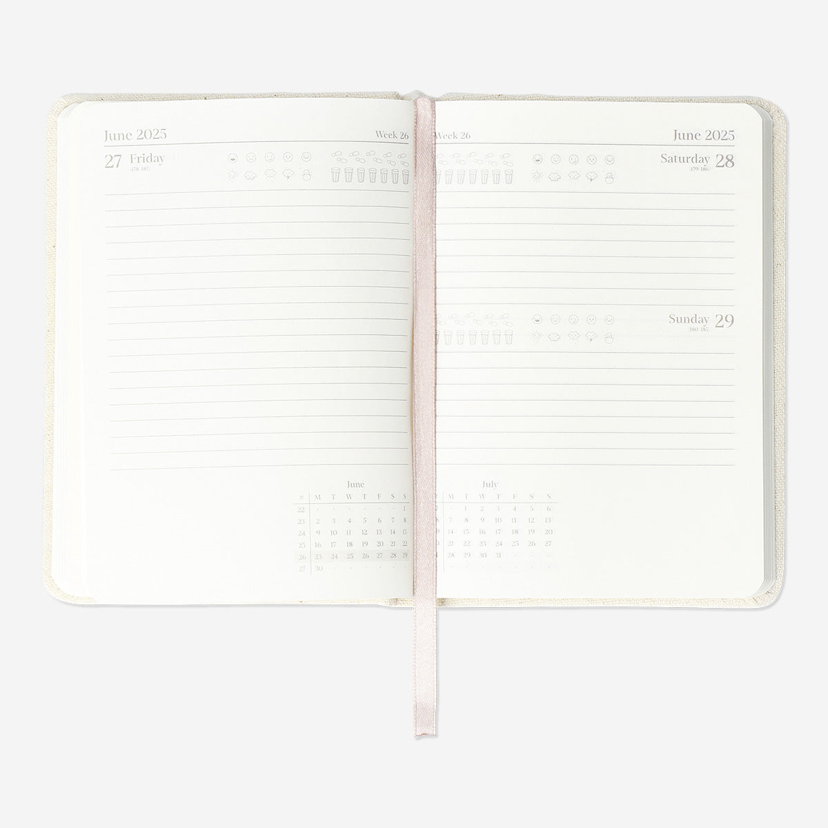 CALENDAR 2025 A6 DAY LINEN EN