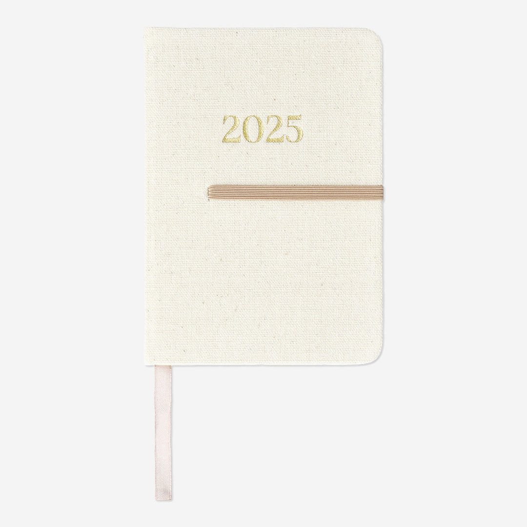 CALENDAR 2025 A6 WEEK LINEN EN