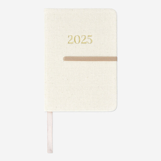 CALENDAR 2025 A6 WEEK LINEN EN