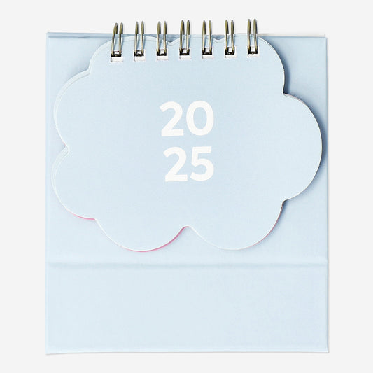 CALENDAR 2025 MINI SPIRAL DESK CLOUD EN