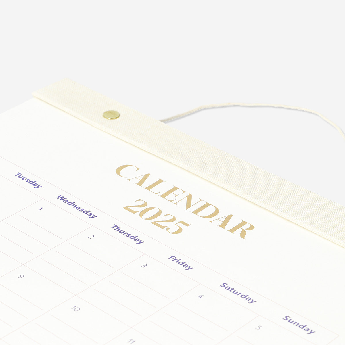 CALENDAR 2025 FABRIC TOP WALL EN