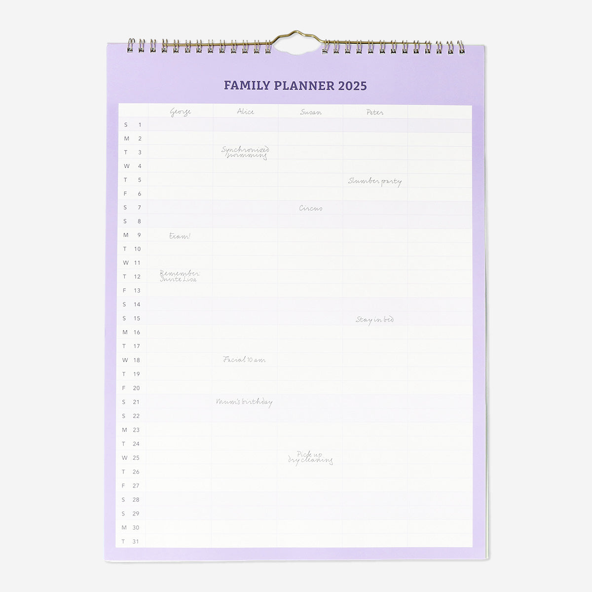 CALENDAR 2025 FAMILY PLANNER EN