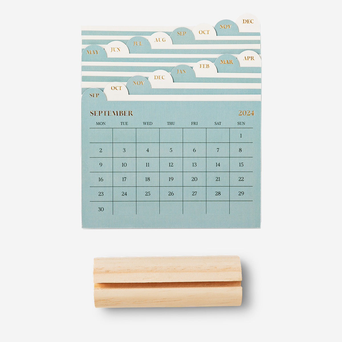 CALENDAR TABLE 16 MONTHS WOOD HOLDER EN