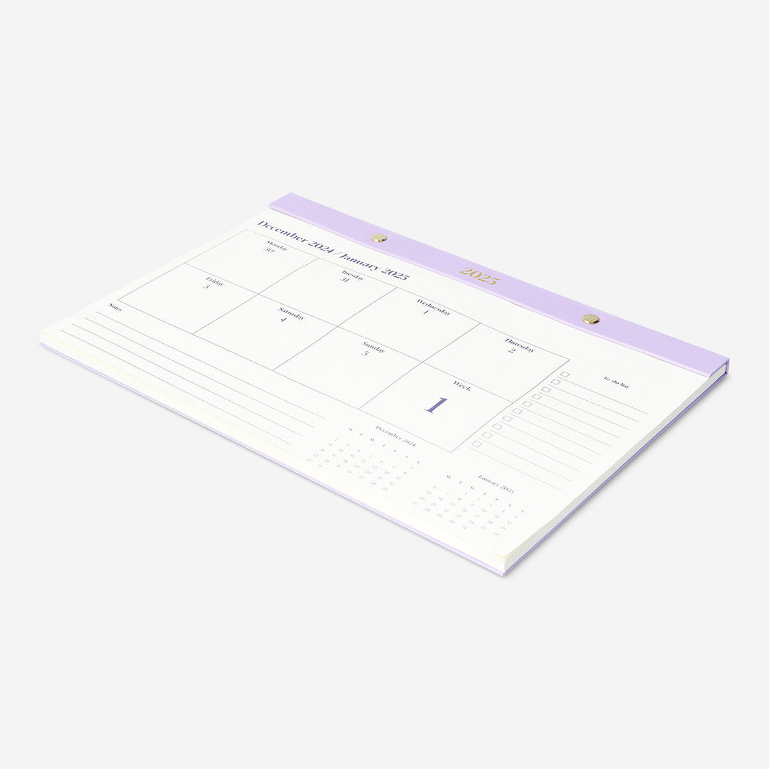 CALENDAR 2025 WEEKLY DESK EN