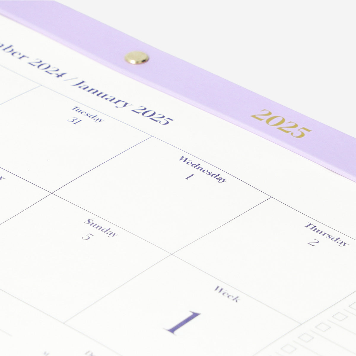 CALENDAR 2025 WEEKLY DESK EN