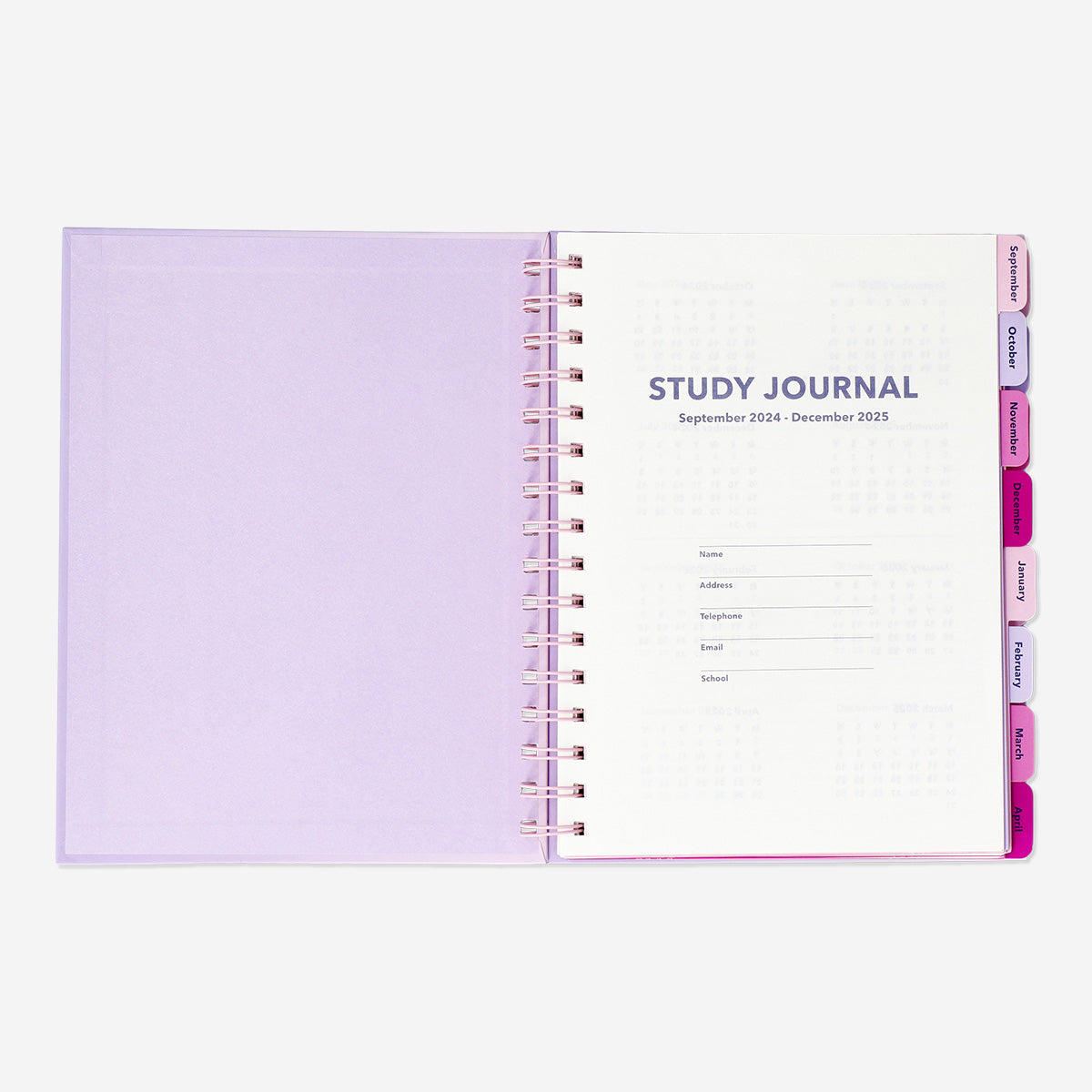 STUDY PLANNER 2025 GRADIENT EN