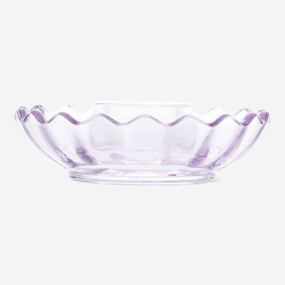 CANDLE HOLDER GLASS PURPLE