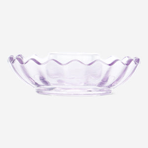 CANDLE HOLDER GLASS PURPLE