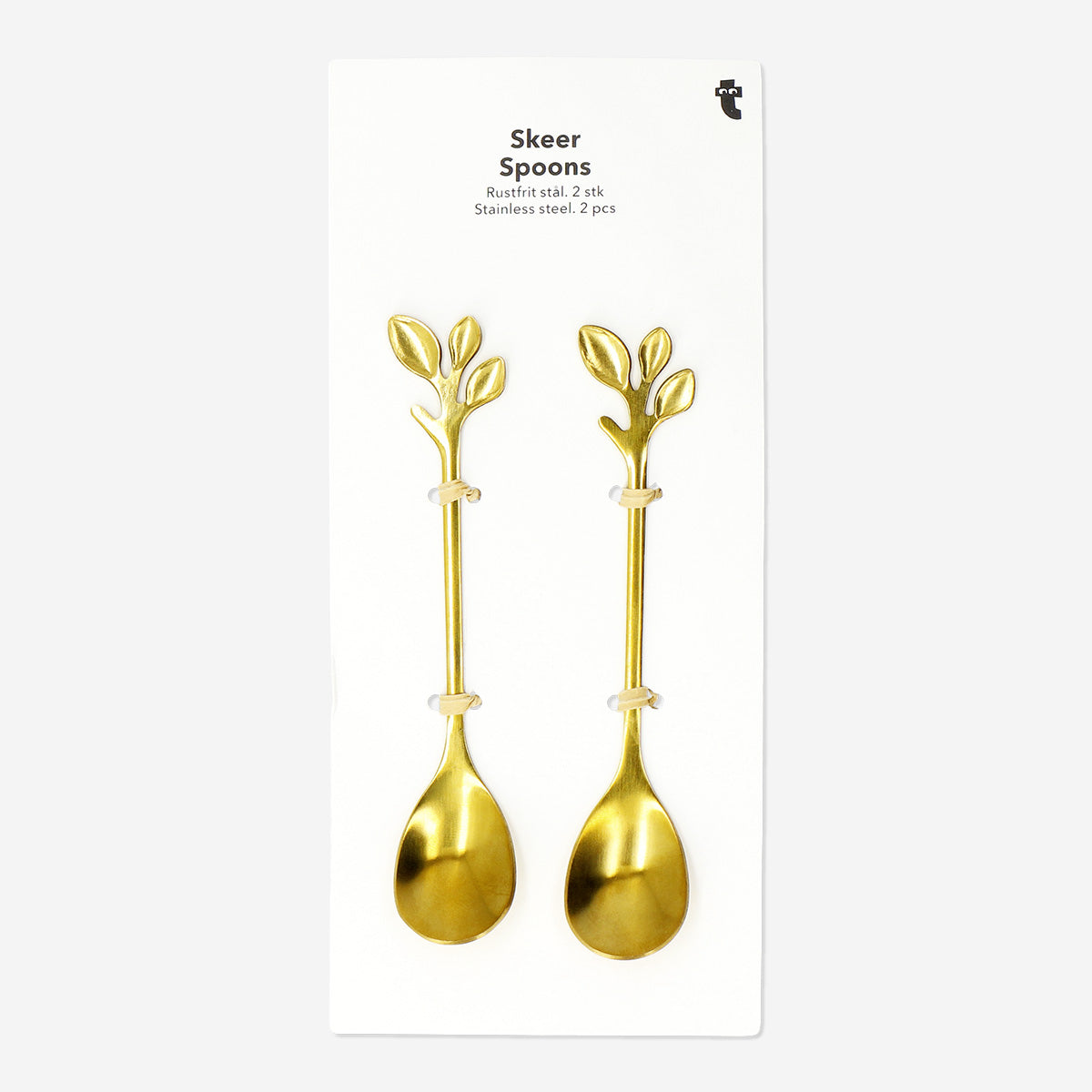 SPOON LEAVES 2 PCS GOLD