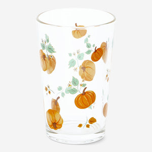 GLASS DRINKING 220ML PUMPKIN PRINT