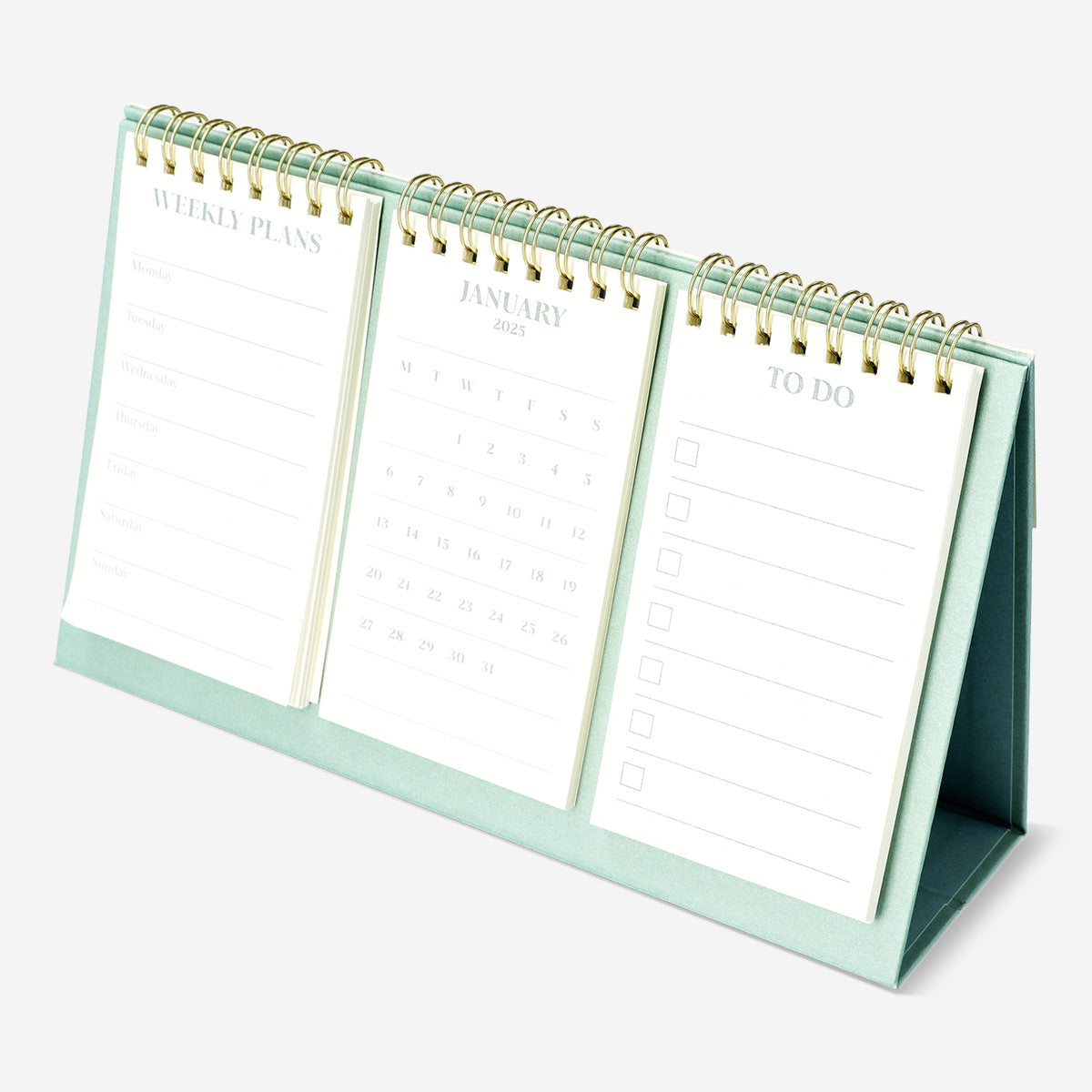 CALENDAR 2025 SPIRAL W. 3 PADS FOR DESK EN