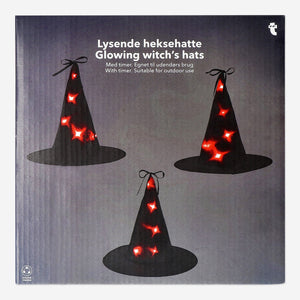 LIGHT CHAIN HATS 3 PCS WHITE/RED LIGHTS FOR OUTDOOR W: TIMER