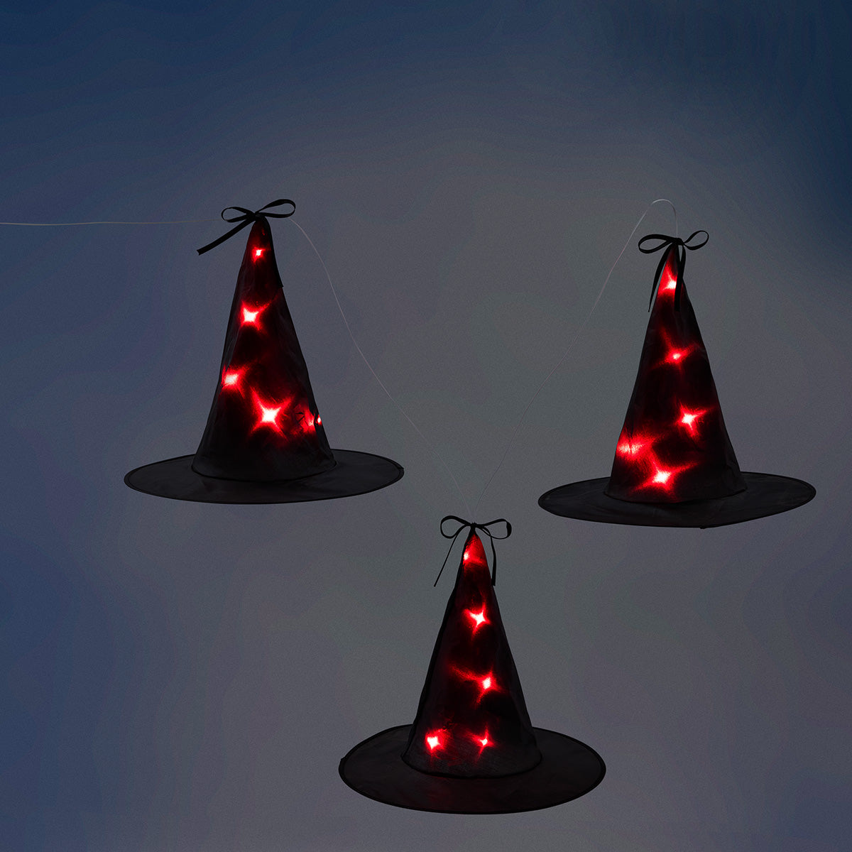 LIGHT CHAIN HATS 3 PCS WHITE/RED LIGHTS FOR OUTDOOR W: TIMER