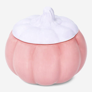 CANDY JAR PUMPKIN SHAPE PINK SMALL