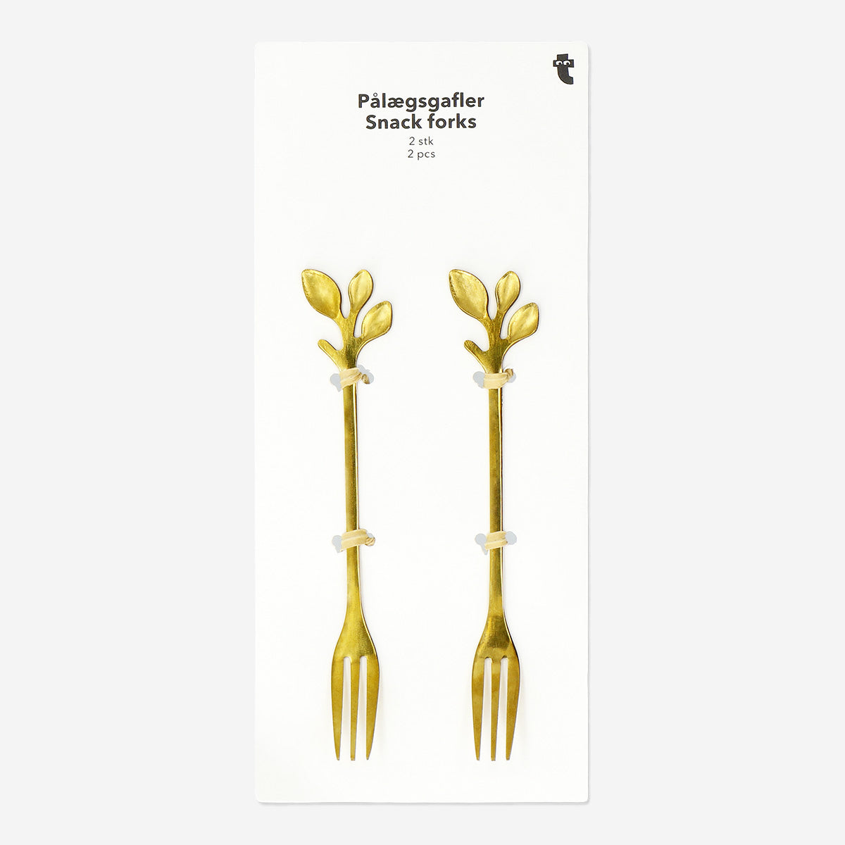 FORK LEAVES 2 PCS SET GOLD