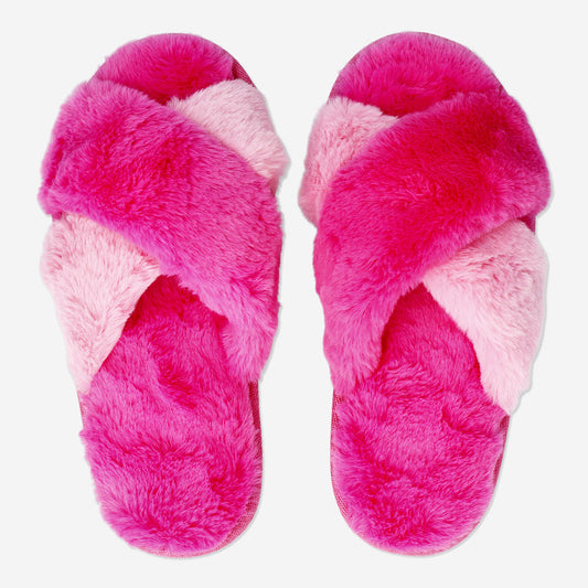 SLIPPERS FLUFFY PINK 37/38