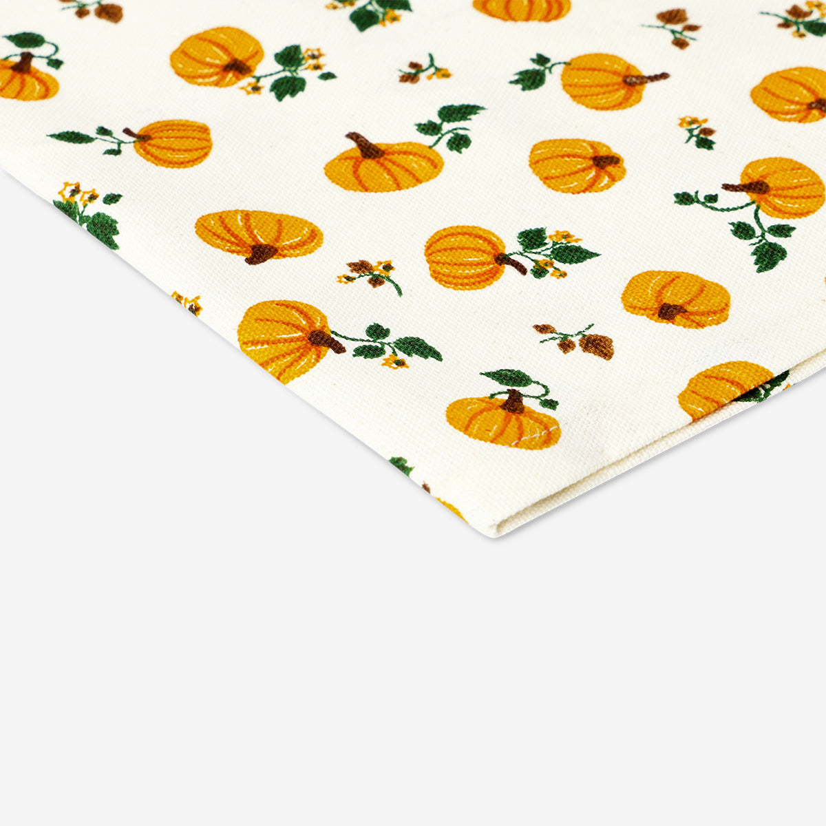 TEA TOWEL WITH PUMPKIN PRINT COTTON