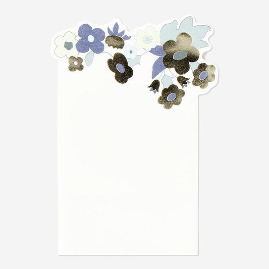 STICKY NOTES FLOWERS & GOLD FOIL