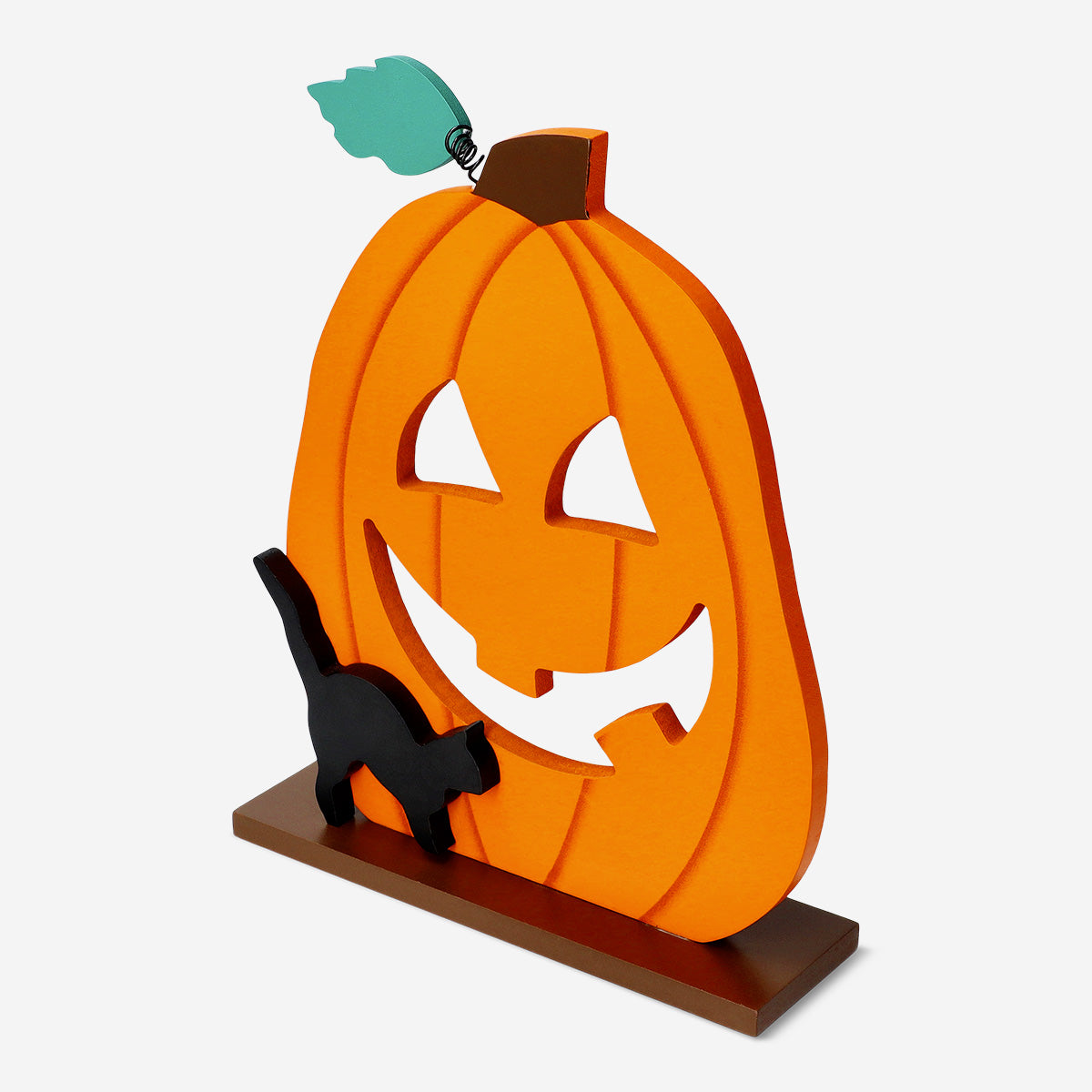 DECORATION PUMPKIN ON STAND WOOD