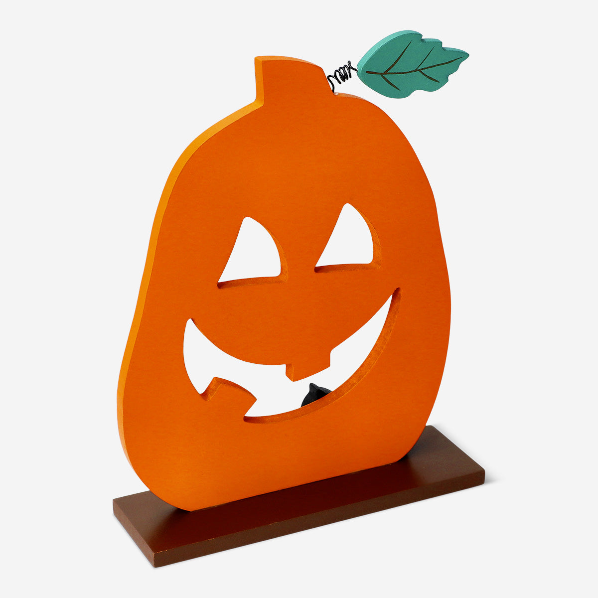 DECORATION PUMPKIN ON STAND WOOD