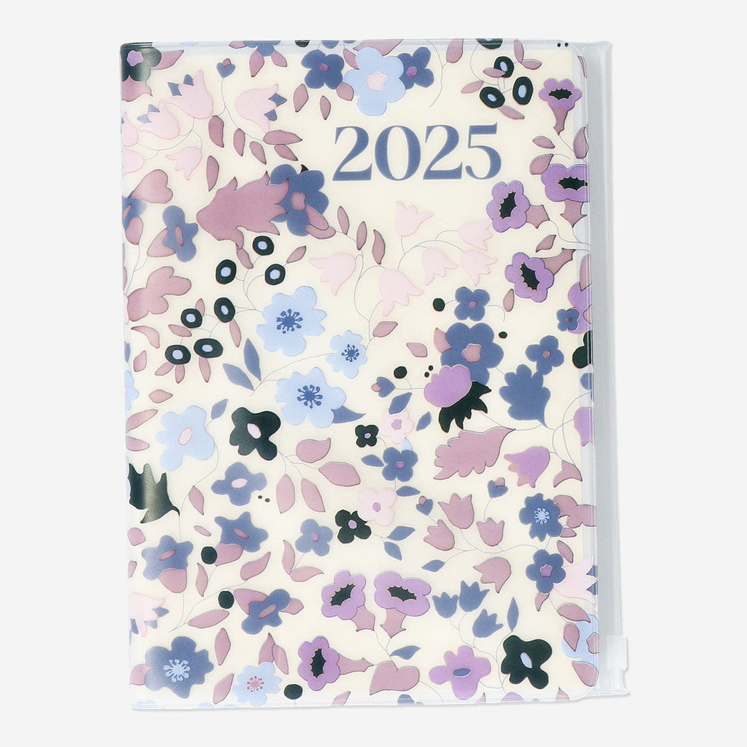 CALENDAR 2025 A5 ZIP LOCK FLOWERS EN