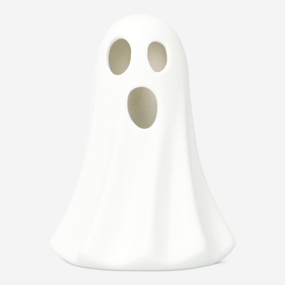 LANTERN FOR LED CANDLE CERAMIC GHOST MEDIUM