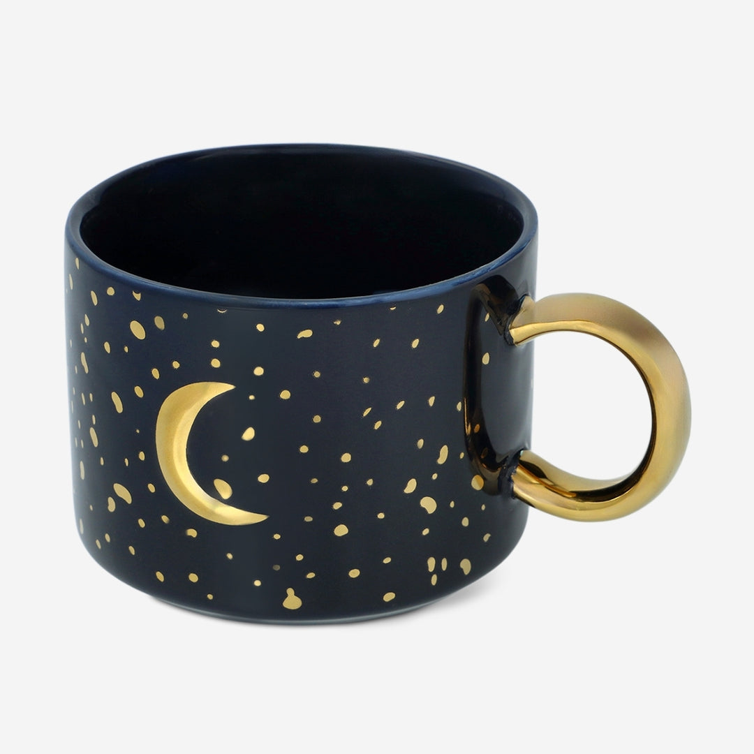 MUG WITH HANDLE EMBOSSED MOON