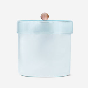 JAR WITH LID CLEAR GLASS TEXT 650ML