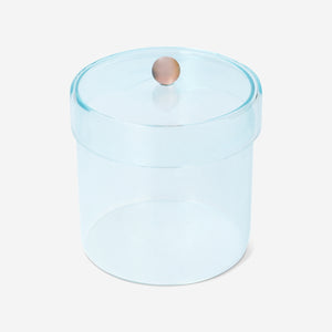 JAR WITH LID CLEAR GLASS TEXT 650ML