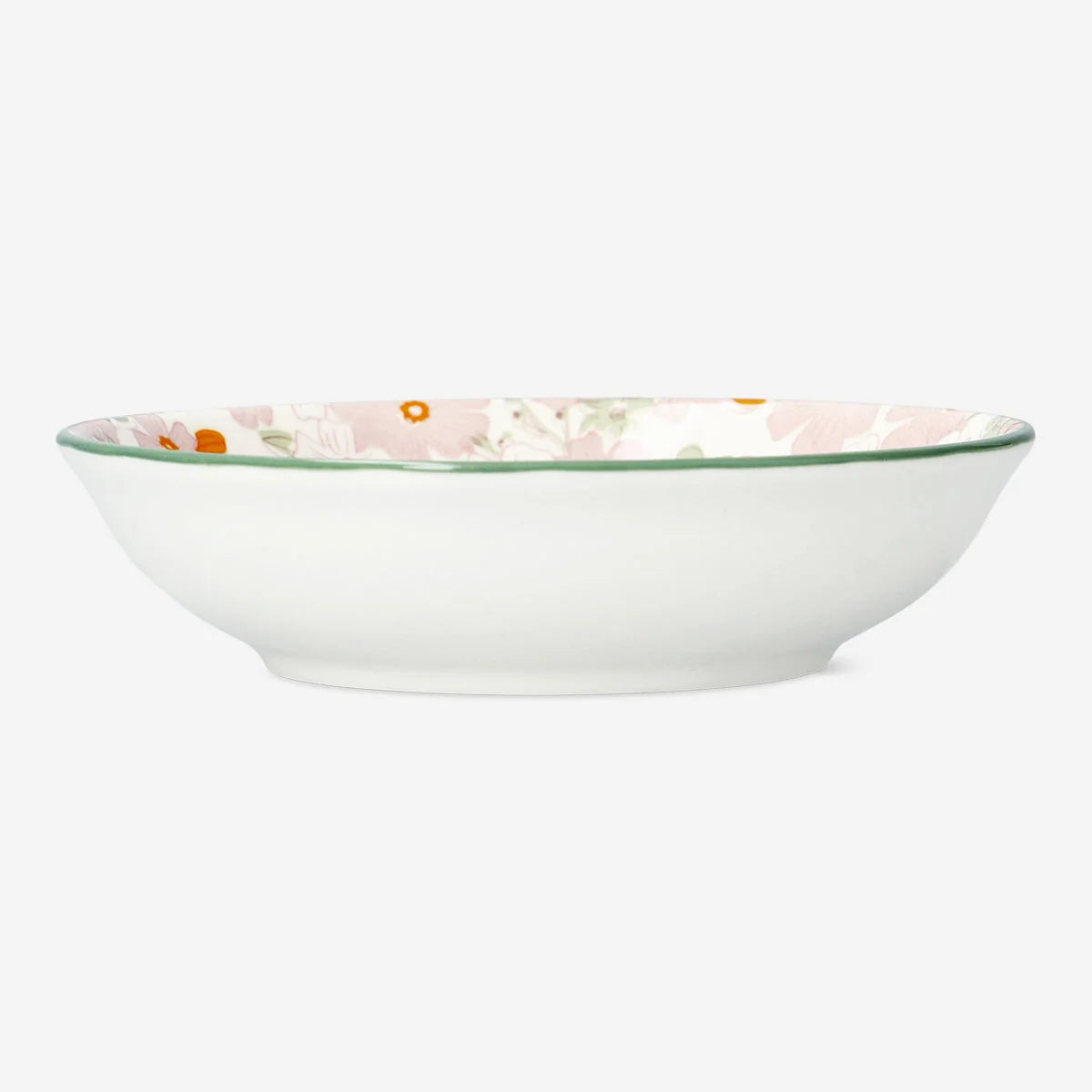 BOWL LOW W. FLOWER PRINT D 14 X H 3.4 CM OPTION 1