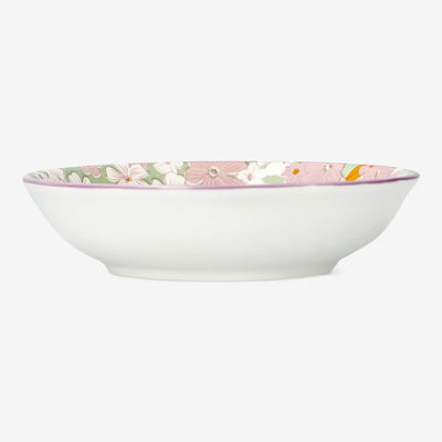 BOWL LOW W. FLOWER PRINT D 14 X H 3.4 CM OPTION 2