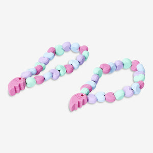 ERASERS BRACELET CONNECTED HEART 2PCS