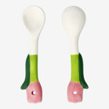 SPOON CERAMIC 2PCS SET FLOWER TULIP SHAPE