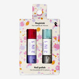 NAIL POLISH DUO WATER-BASED FOR KIDS PEEL-OFF 2PCS SET